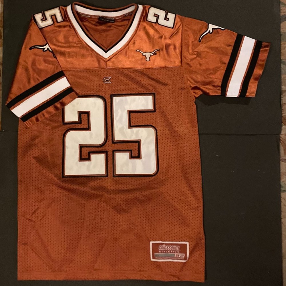 TEXAS FOOTBALL JERSEY LONGHORNS JAMAL CHARLES # 25 ALL STITCHED COLOSSEUM Small